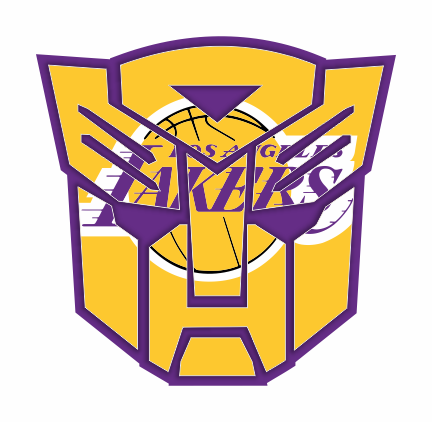 Autobots Los Angeles Lakers logo vinyl decal